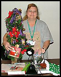 Pam Rihel and prizes